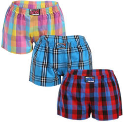 Styx 3PACK női bő szárú boxeralsók Styx klasszikus gumipánt többszínű (3K102730) L