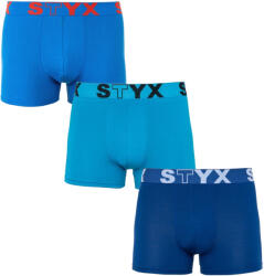 Styx 3PACK Férfi boxeralsó Styx sportos gumipánt kék (G9676869) M