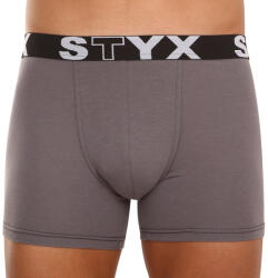 Styx Férfi boxeralsó Styx hosszú sportos gumipánt sötét szürke (U1063) XL