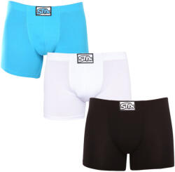 Styx 3PACK férfi boxeralsó Styx hosszú klasszikus gumipánt többszínben (3F96019) XXL