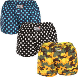 Styx 3PACK női bő szárú boxeralsó Styx art klasszikus gumipánt többszínű (3K15901) M