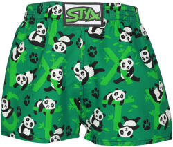 Styx gyerek bő szárú boxeralsó Styx art klasszikus gumipánt pandák (J1852) 12-14 éves