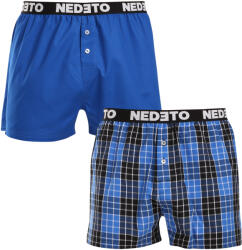 Nedeto 2PACK férfi bő szárú boxeralsók Nedeto többszínű (2NTC012) XXL