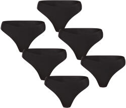 Gaubert 6PACK női tanga Gaubert varrás nélküli fekete (GBTW-954) XXL/3XL