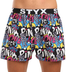 Styx Férfi bő szárú boxeralsó Styx art sportos gumipánt Pink Bubble (B1058) M