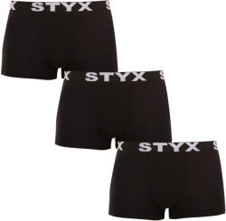 Styx 3PACK Férfi boxeralsó Styx sportos gumipánt fekete (G9606060) S