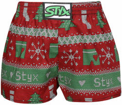 Styx gyerekek bő szárú boxeralsó Styx művészet klasszikus gumipánt karácsonyi kötött (J1658) 12-14 éves