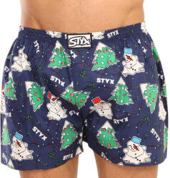 Styx férfi bő szárú boxeralsók Styx művészet klasszikus gumipánt nagyméretű karácsonyi (E1450) 3XL