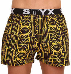 Styx Férfi bő szárú boxeralsók Styx művészet sportos gumipánt Gatsby (B1352) XXL