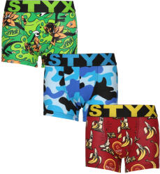 Styx 3PACK gyermek boxeralsó Styx art sportos gumipánt többszínben (3GJ13970) 4-5 éves