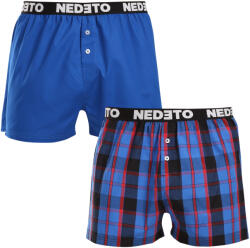 Nedeto 2PACK férfi bő szárú boxeralsó Nedeto többszínű (2NTC011) 3XL