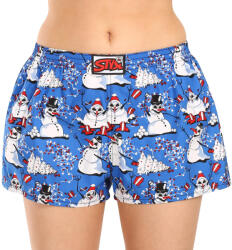 Styx női bő szárú boxeralsó Styx art klasszikus gumipánt karácsonyi hóemberek (K1751) 3XL