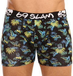 69SLAM Férfi boxeralsó 69SLAM fit bambusz tiki face (MPBIKI-BB) XXL