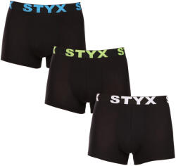 Styx 3PACK férfi boxeralsó Styx sportos gumipánt nagyméretű többszínű (R9606162) 3XL