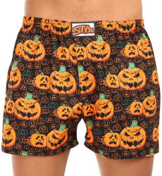 Styx férfi bő szárú boxeralsó Styx art klasszikus gumipánt nagyméretű halloween tök (E1755) 4XL