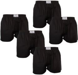 Styx 5PACK férfi bő szárú boxeralsó Styx klasszikus gumipánt fekete (5A0960) L