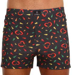 Lonka Férfi bő szárú boxeralsók Lonka többszínű (Karlos - papričky) XL