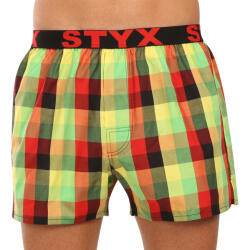 Styx Férfi bő szárú boxeralsó Styx sportos gumipánt többszínben (B1104) XL