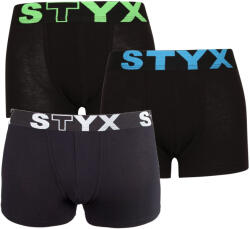 Styx 3PACK gyermek boxeralsó Styx sportos gumipánt fekete (3GJ96012) 6-8 éves