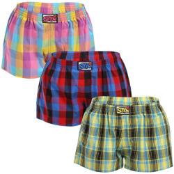 Styx 3PACK női bő szárú boxeralsók Styx klasszikus gumipánt többszínű (3K102128) 3XL