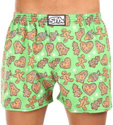 Styx férfi bő szárú boxeralsó Styx art klasszikus gumipánt karácsonyi mézeskalács (A1753) XL