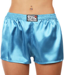 Styx női bő szárú boxeralsó Styx klasszikus gumipánt szatén kék (L967) XL