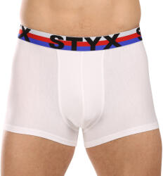 Styx Férfi boxeralsó Styx sportos gumipánt fehér trikolor fehér (G2061) XXL
