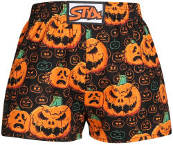 Styx gyerekek bő szárú boxeralsó Styx art klasszikus gumipánt halloween tök (J1755) 6-8 éves
