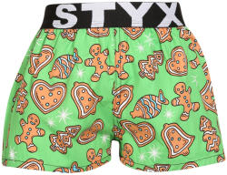 Styx Gyerekek bő szárú boxeralsó Styx művészet sportos gumipánt karácsonyi mézeskalács (BJ1753) 4-5 éves