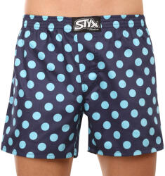 Styx férfi bő szárú boxeralsó Styx prémium art klasszikus gumipánt pöttyös (AP1053) M