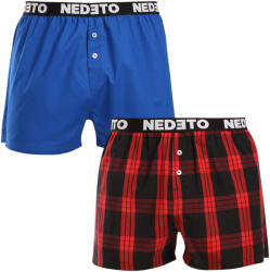 Nedeto 2PACK férfi bő szárú boxeralsók Nedeto többszínű (2NTC010) XL