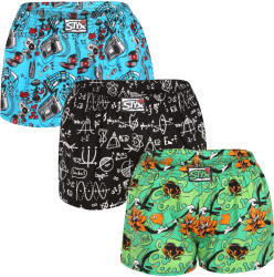 Styx 3PACK női bő szárú boxeralsó Styx art klasszikus gumipánt többszínű (3K15782) XXL