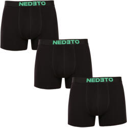 Nedeto 3PACK férfi boxeralsó Nedeto fekete (3NBC9) XXL
