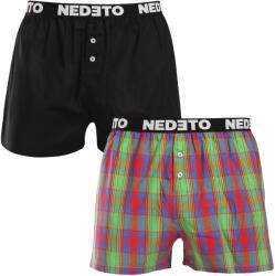 Nedeto 2PACK férfi bő szárú boxeralsó Nedeto többszínű (2NTC003) 3XL