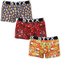 Styx 3PACK férfi boxeralsó Styx art sportos gumipánt többszínben (3G13714) M
