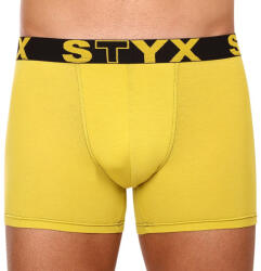 Styx Férfi boxeralsó Styx hosszú sportos gumipánt zöld és sárga (U1065) S