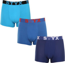 Styx 3PACK Férfi boxeralsó Styx sportos gumipánt kék (3G96789) XXL