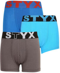 Styx 3PACK gyermek boxeralsó Styx sportos gumipánt többszínben (3GJ10379) 12-14 éves