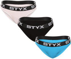 Styx 3PACK női bugyi Styx sportos gumipánt többszínű (3IK96019) XL