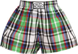 Styx Gyermek bő szárú boxeralsó Styx klasszikus gumipánt többszínű (J838) 12-14 éves