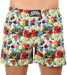 Styx férfi bő szárú boxeralsó Styx prémium art klasszikus gumipánt emoji (AP954) XL