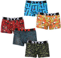 Styx 5PACK férfi boxeralsó Styx art sportos gumipánt többszínben (5G1269124) S