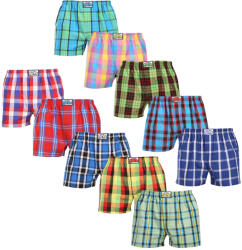 Styx 10PACK férfi bő szárú boxeralsó Styx klasszikus gumipánt többszínű (10A110110) S