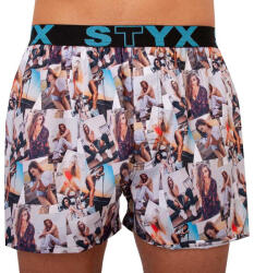 Styx Férfi bő szárú boxeralsók Styx art sportos gumipánt modellek - korlátozott példányszámban (B1051) XL