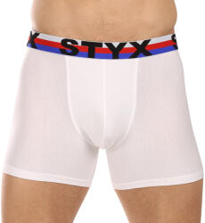 Styx Férfi boxeralsó Styx hosszú sportos gumipánt fehér trikolór (U2061) L