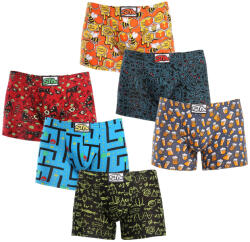 Styx 6PACK férfi boxeralsó Styx hosszú art klasszikus gumipánt többszínű (6F12697124) S