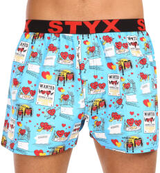 Styx Férfi bő szárú boxeralsó Styx művészet sportos gumipánt rugalmas Valentin-nap pár (B1756) XXL