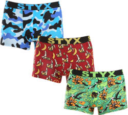 Styx 3PACK Férfi boxeralsó Styx art sportos gumipánt készült nagyméretű sportgumi (3R13970) 4XL