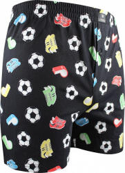 Lonka Férfi bő szárú boxeralsó Lonka fekete (Karlos - fotbal) M