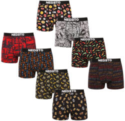 Nedeto 8PACK Férfi boxeralsó Nedeto többszínű (8NBV2) L - nedeto